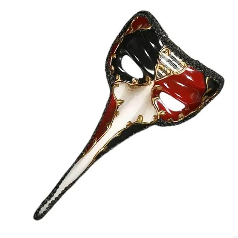 

49MF Plague Doctor Mask Venatian Mask Halloween Cosplay Costume Mask Masquerade Party Face Mask Long Nose Mask Women Men