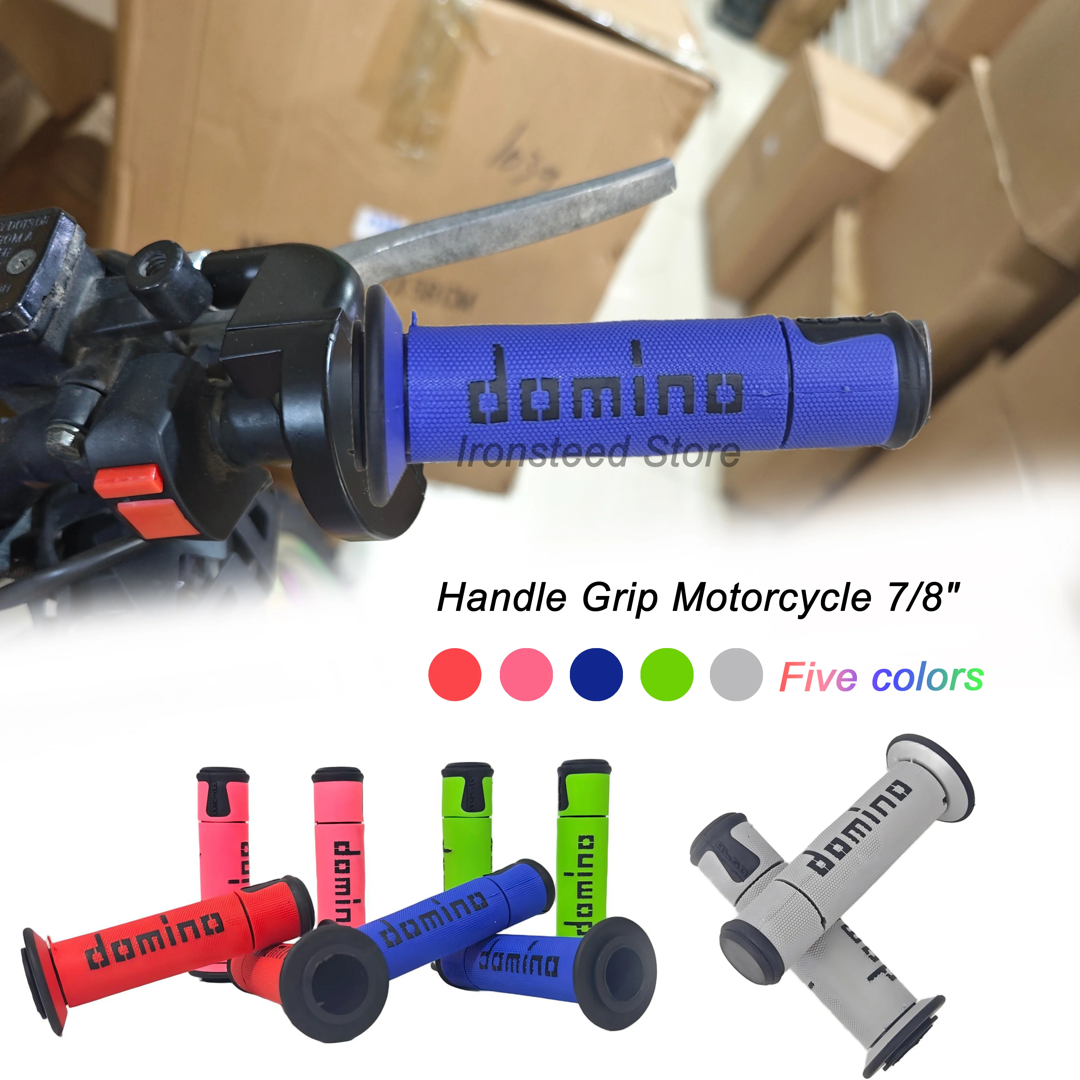 

1 пара ручек мотоцикла, мягкая противоскользящая резина 7/8 дюйма для мотокросса CRF EXC YZF Dirt Pit Bike ATV Scooter