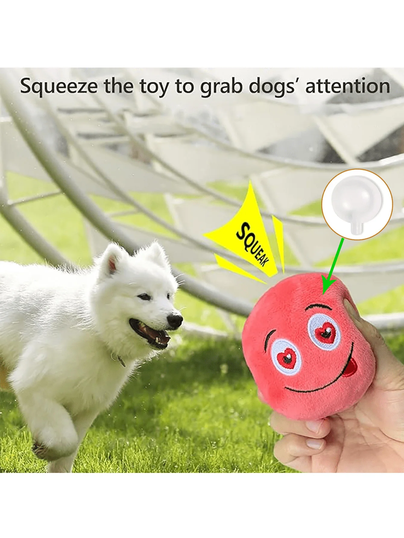 1/2 Quietschendes Hundespielzeug, weicher, gefüllter Plüschball mit Geräuschgenerator, interaktives Futterpflückspiel, geeignet für Welpen, kleine Hunde – Detail 3