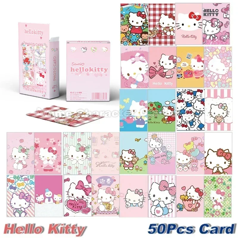 LOMO Cards Anime Hello Kitty Melody Purin Crayon Shin-chan Post Card Photocards Hobby Game Collection Toys For Children Gifts