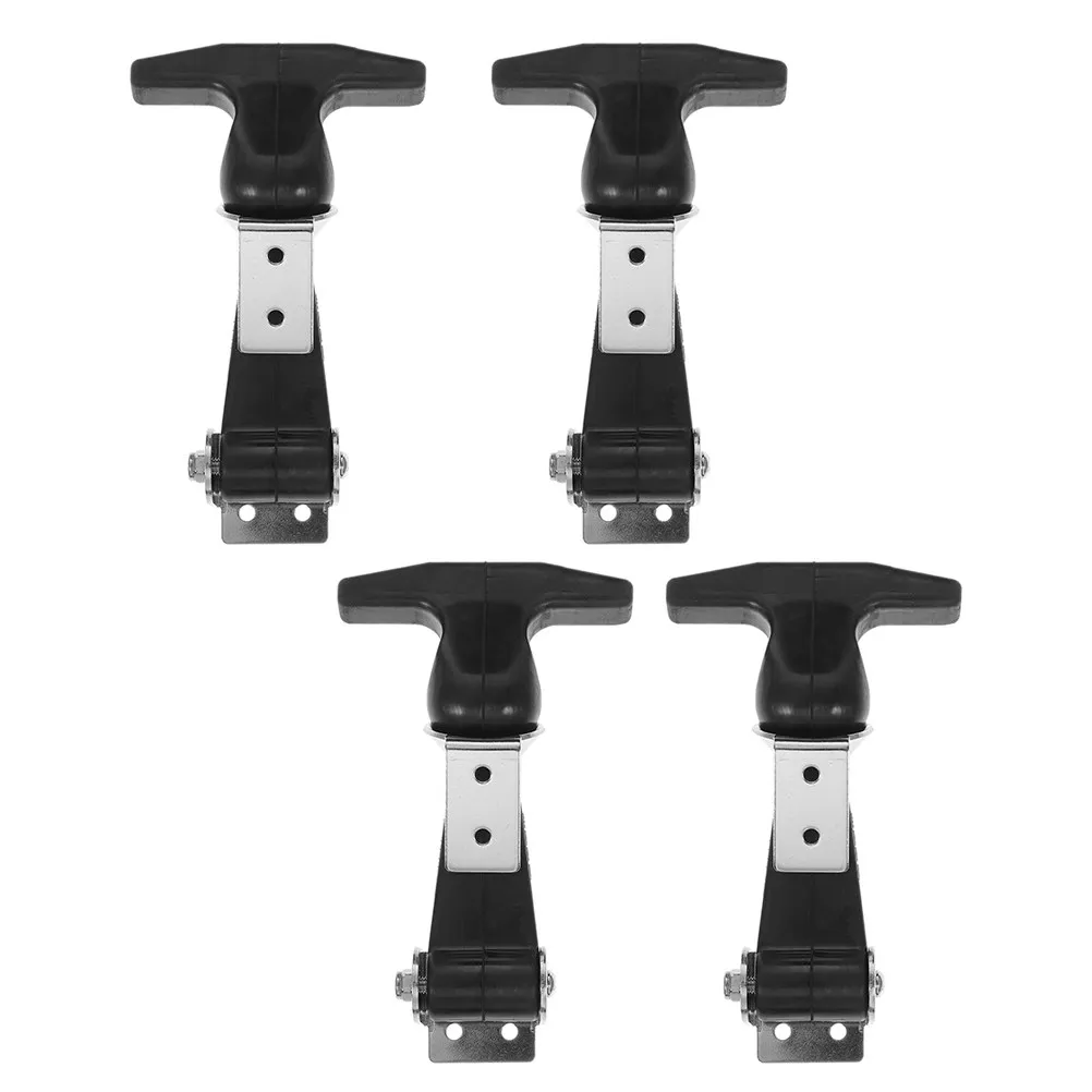 4Pcs Stainless Steel Rubber Latches T-Handle Draw Latch for Cooler Door Toolbox Trailer Ramp Hood Hold Down Car Accessories