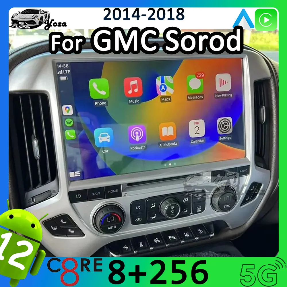 

Yoza Carplay Car Radio For Chevrolet Silverado GMC Sierra 2014-2018Android11 Touch Screen Multimedia Player Navigation Stereo 5G