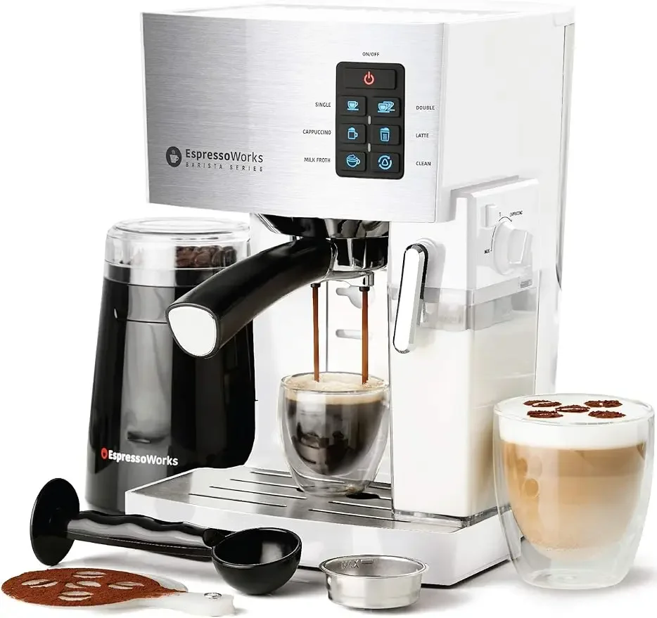 Espresso-Cappuccino Maker, Latte and   Brew   Latte, One Button, 19 Bar, 10 Pcs Set