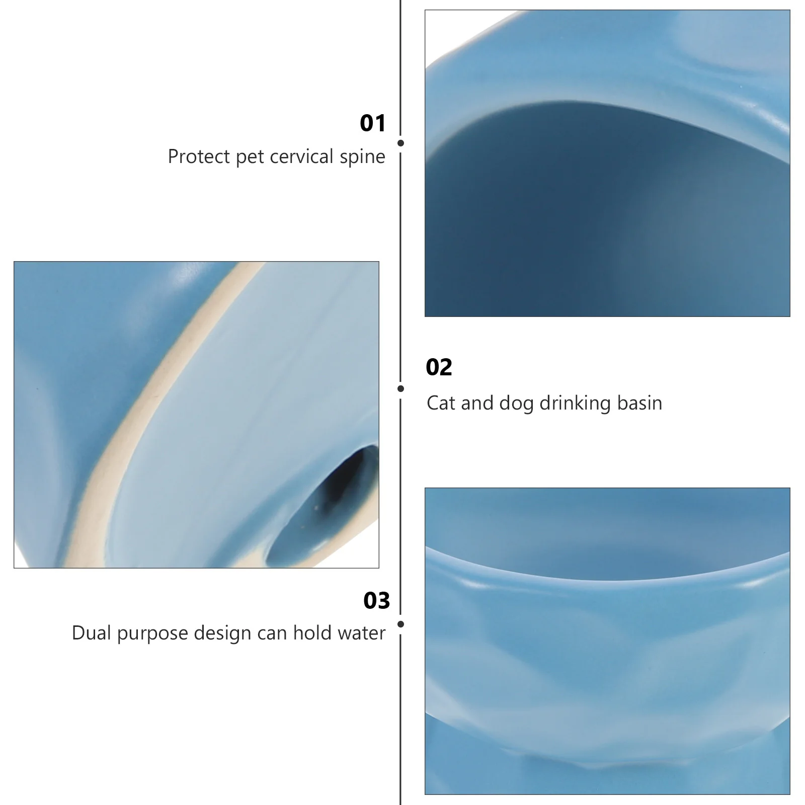 

Dog Food Bowl Pet Basin Treats Bowls for Small Dogs Kitten Water Feeder Holder Container