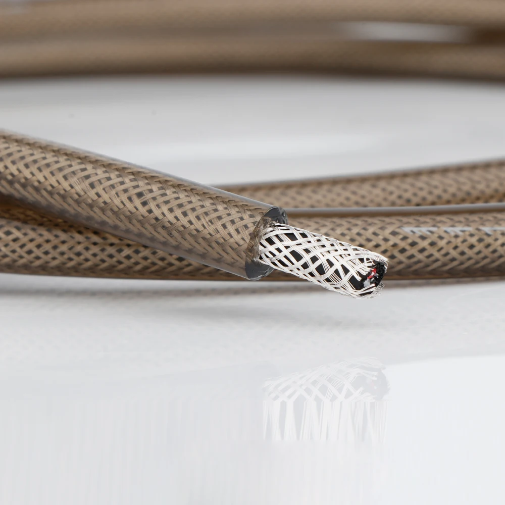 Monosaudio Genesis シリーズ A205 Soild 純銀 RCA 信号ケーブル バランス ケーブル オーディオ ファイバー 純銀ケーブル 1 メートル