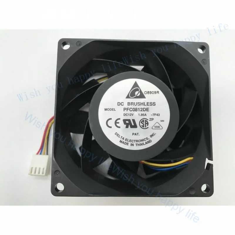 LL for  Delta DC BRUSHLESS PFC0812DE 8CM 12V 1.86A 8038 4-wire PWM high wind violent fan