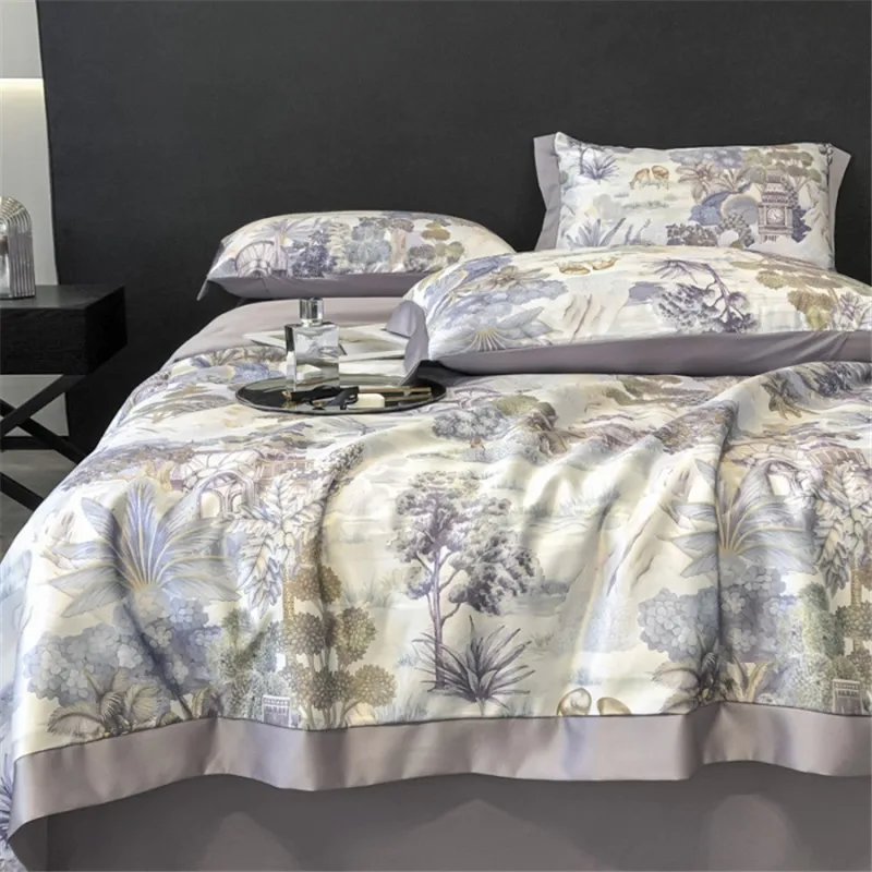 Bild 4: 2026 Sommerdecke Weiche Polyester-Decke Einzelbett Kühle Eisseide Klimatisierte Bettdecke Seidig Glatt Wald-Patchwork 150*200cm