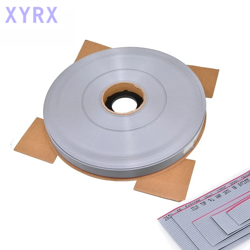 10Meter 1.27mm spacing 8P 10P 12P 14P 16P 20P 26P 30P 40P Grey flat cable FC-8 10 16 28AWG The wire,For IDC FC 2.54MM connector