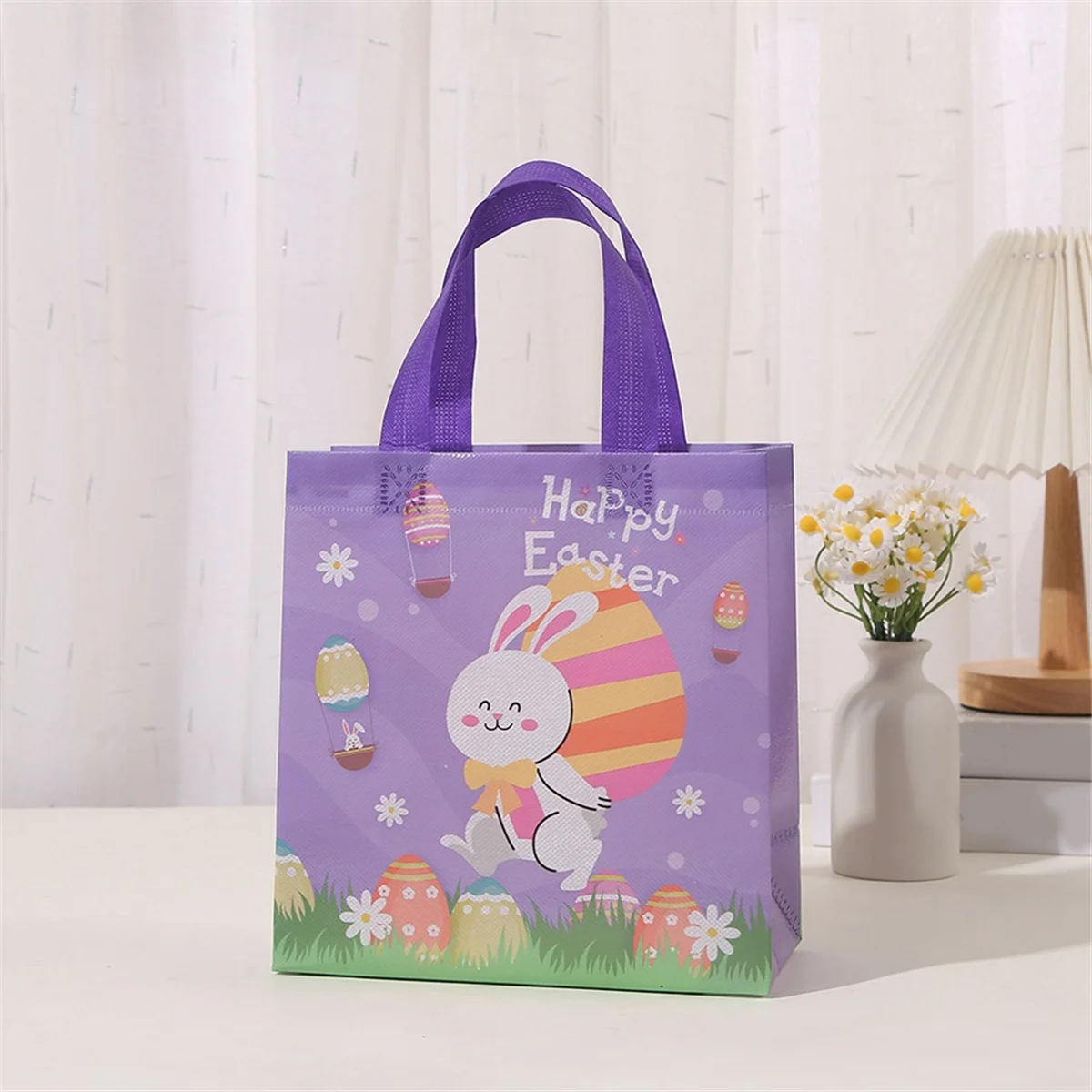 

handbag12PCS Easter Gift Bags Easter Bags with Handles Happy Easter Bunny Gift Bags with Handles