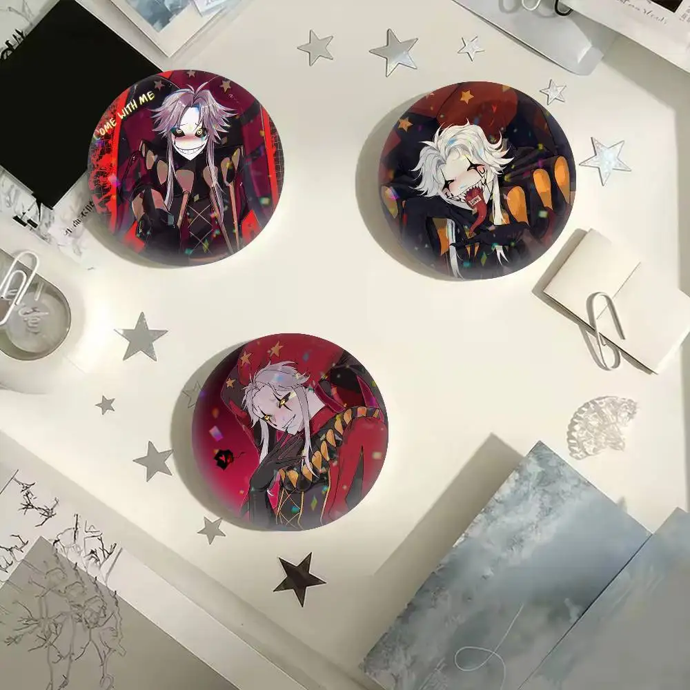 Cartoon Pierrot The Freak Circus  25 32 44 58 75mm Badges Personalized Round Brooches Pins Accessory Gift
