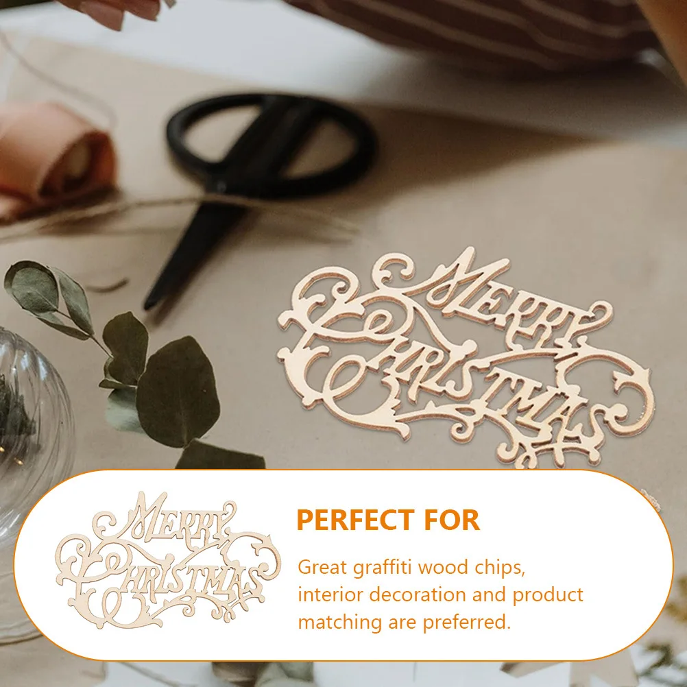 

10Pcs Xmas Wooden Ornaments Unfinished Blank Cutouts DIY Painting Wood Chips Christmas Decorations Christmas Cutouts