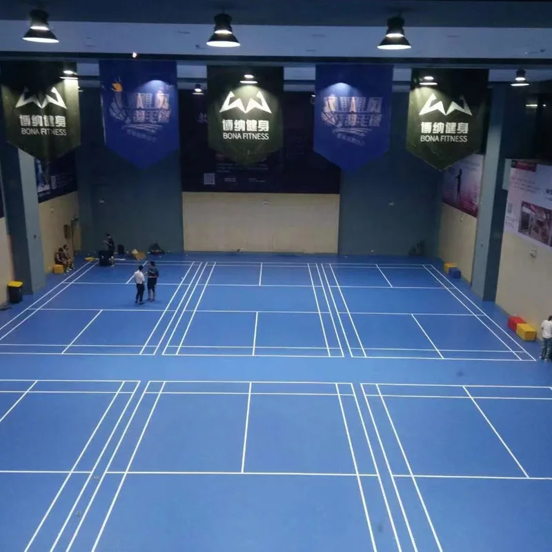 Beable Indoor Badminton Playing Surface Crystal Sand Surface Tennis PVC Flooring For Professional And Safe Sports Courts