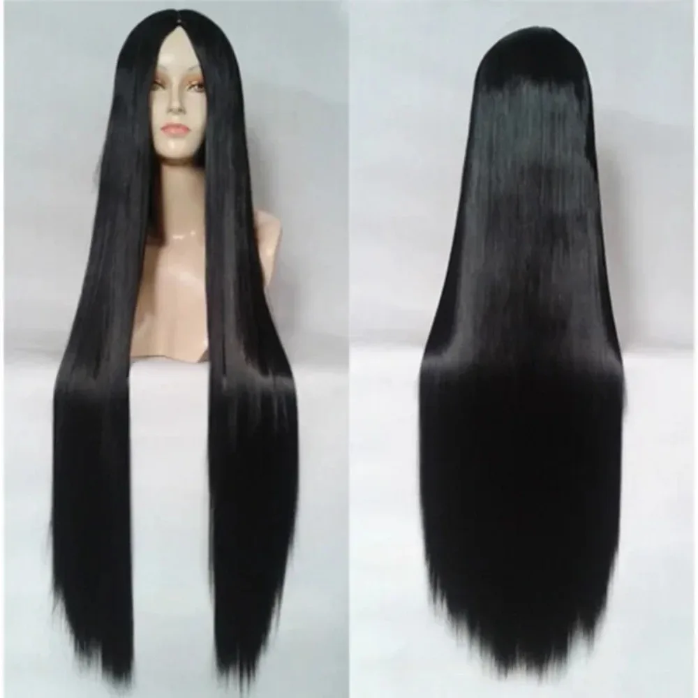 Anime Eight Layers of Snow Role Wig Ball Woman Long Straight Hair Woman and Man Universal Costume Drama Center Parting Headgear view 2