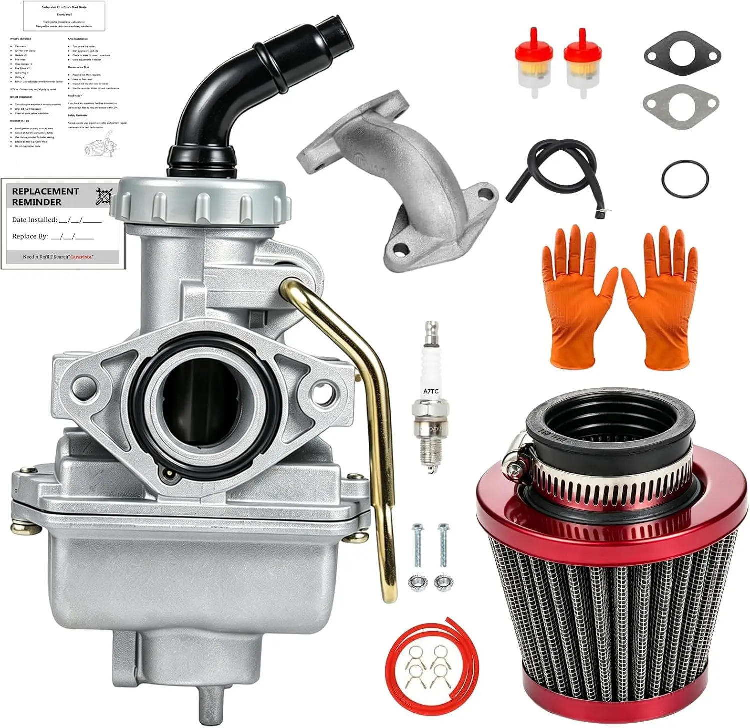 Kit de carburador PZ20 con filtro de aire de 35 mm para Tao tao Coolster Kazuma Baja SunL ATV chino, Quad, Go Kart, Dirt Bike
