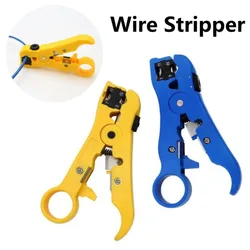 Multi-function Wire Stripper Steel Durable Coaxial Cable Protable Cutter Pliers for Round Cable and Flat Cable Stripping Tools