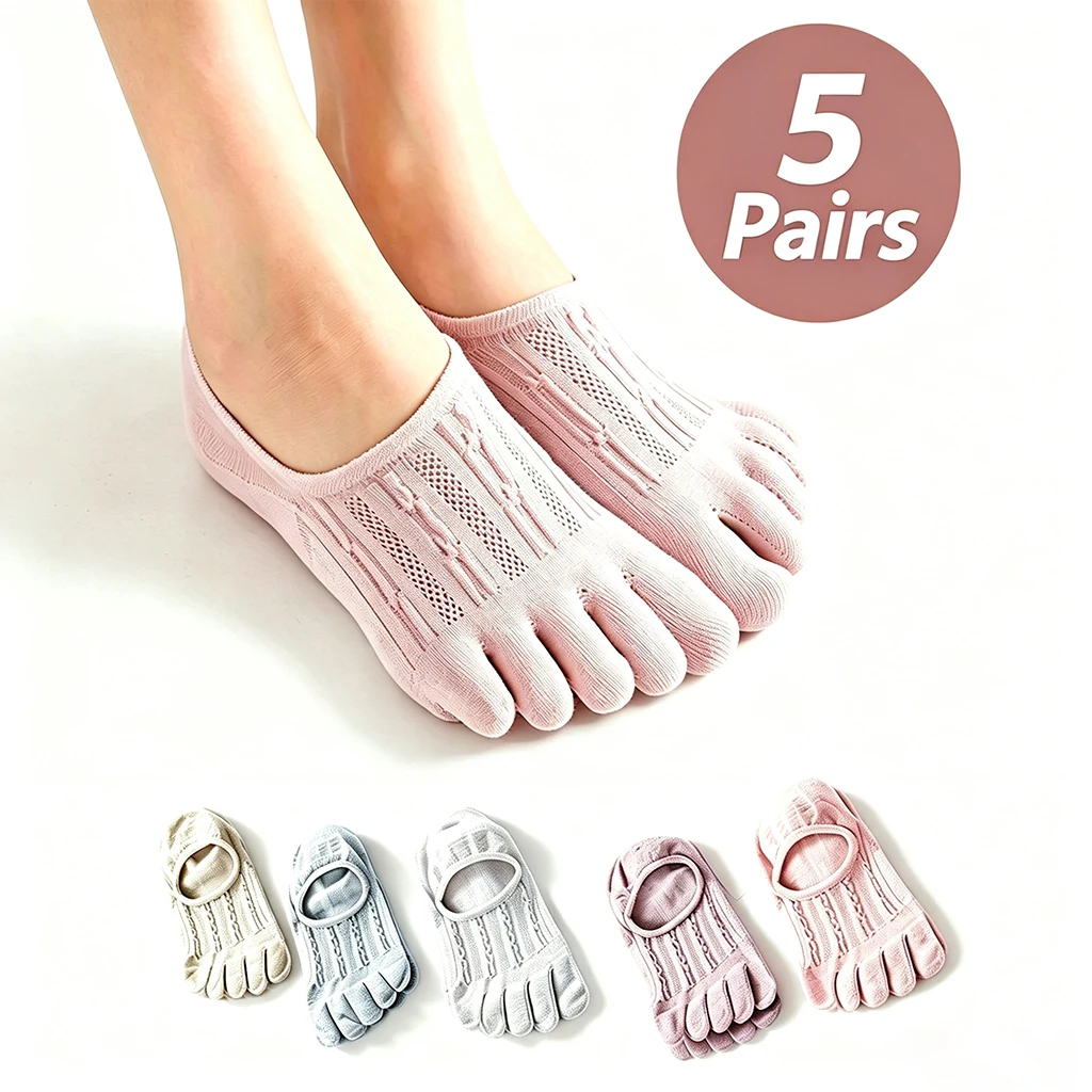 No Show Sock Women - 5 pares de meias femininas de