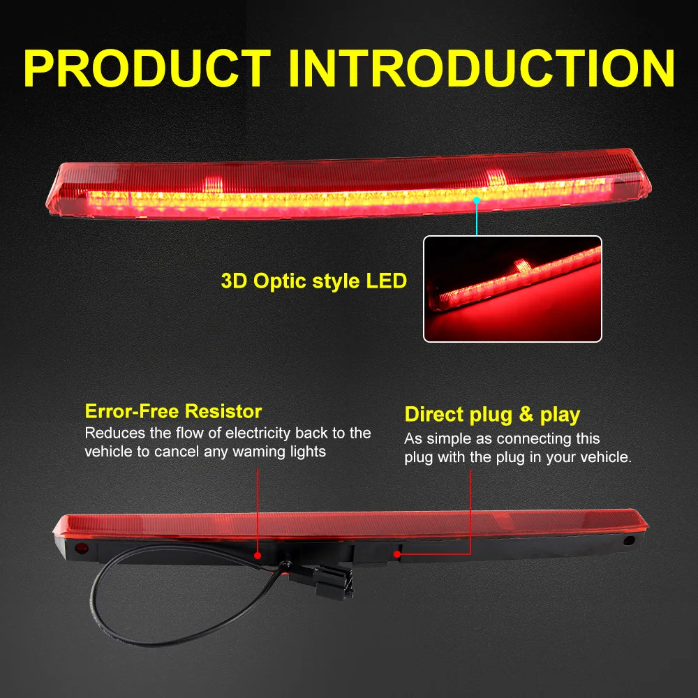 1PC High Level 3rd Brake Light Stop Lamp For VW Scirocco 2009-2016 Golf Mk5/GTI/R32 2005-2009 Polo Mk4 2003-2008 Car Accessories