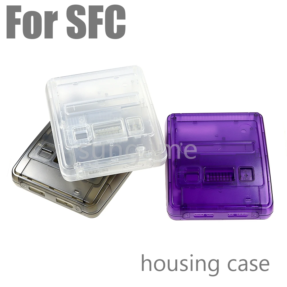 

1 комплект, прозрачный сменный чехол для игровой консоли Super Famicom, защитный чехол для корпуса SFC с набором инструментов отвертки