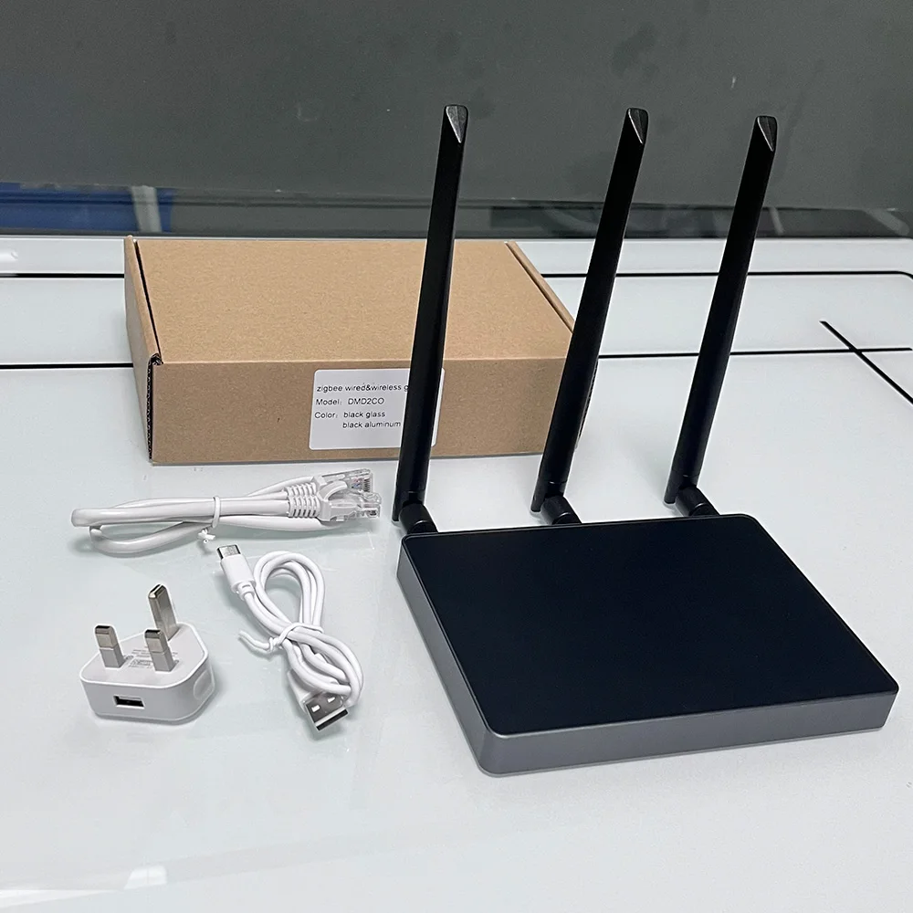 Hub Tuya Zigbee 3.0 Podwójna Bramka Wzmacniany Sygnał Inteligentny Dom Wymiana Uszkodzonego Elementu Współpracuje z Alexa Duży Dom Willa Hotel Aplikacja Smart Life