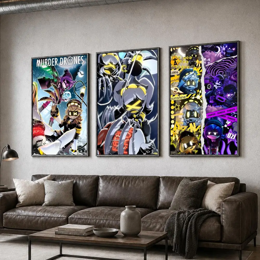 Series Murder Drones Animation Sci Fi Poster  PP Self Adhesive Home Garage Dorm Bar Wall Decor Aesthetic Retro Gift
