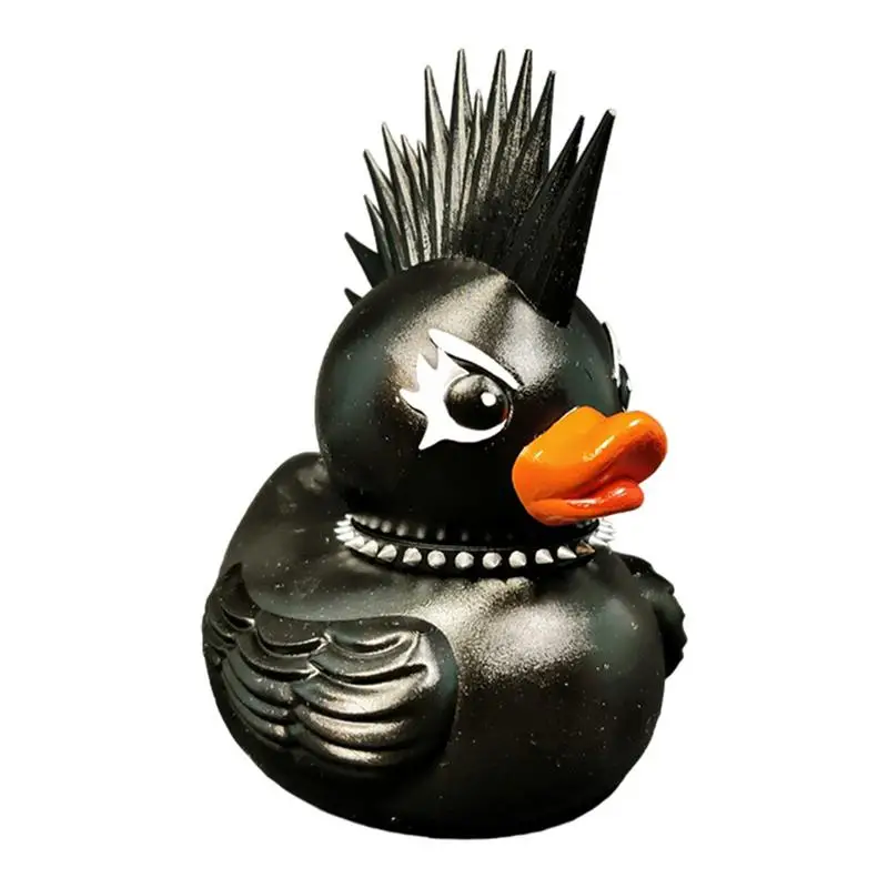 Punk Gothic Deathrocker Duck Desktop Demon Duck Ornament Death Rock Duck Satan Duck Punk Duck Home Wine Cabinet Decoration