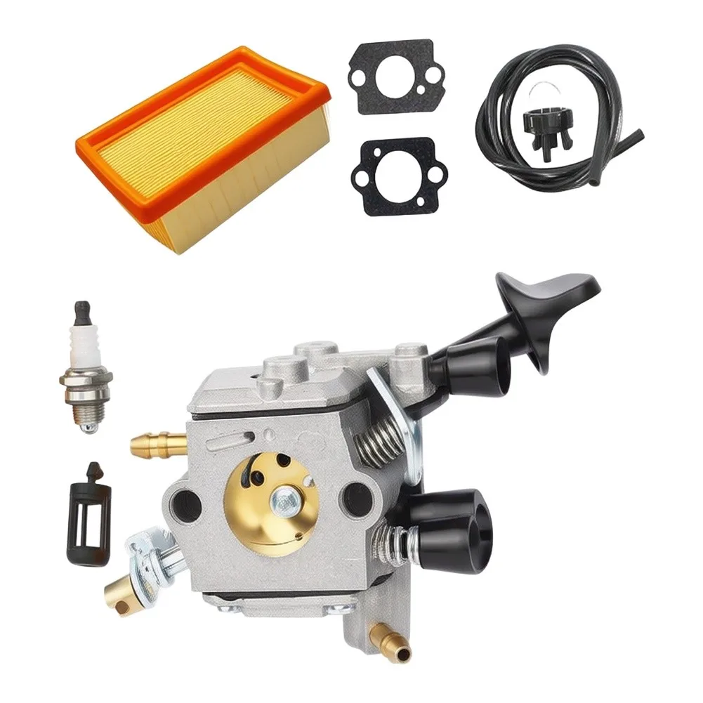 Carburetor Kit Compatible with For BR350 For BR350Z BR430 BR450 SR430 SR450 Backpack Blower 42441200606 Silver