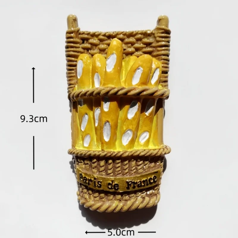 France, travel souvenirs, 3D creativity,Baguette, croissants