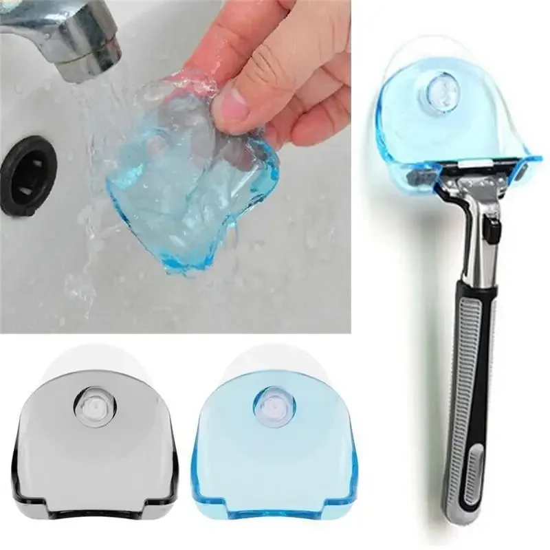 1 Pc Shaver Toothbrush Holder Washroom Wall Men Shaving Shower Shelf with Sucker Suction Cup Bathroom Hook Razor Rack Hanger