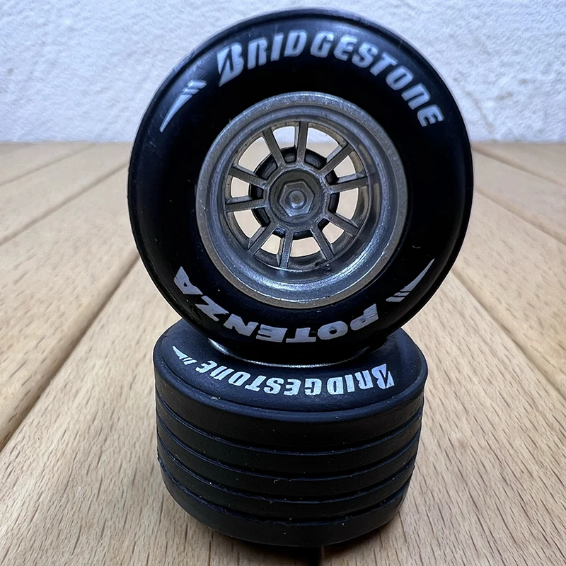 1:24 Scale Bridgestone F1 Racing Car Wheel Hub Rubber Tire Kit