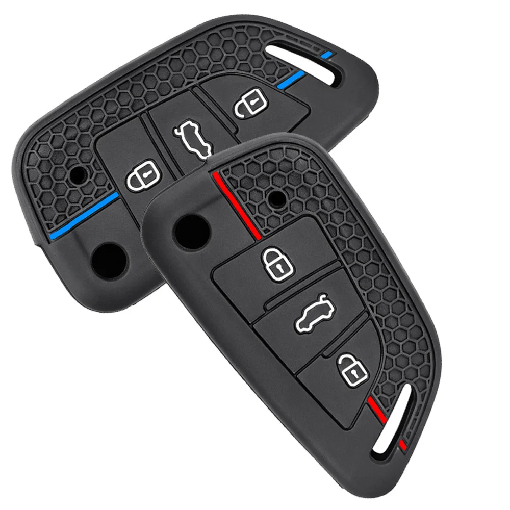 Silicone Car Key Cover Case Shell For VVDI2 /VVDI MINI / VVDI Max XEKF20EN xskf01en 3 Button Key Chain Protective Jacket