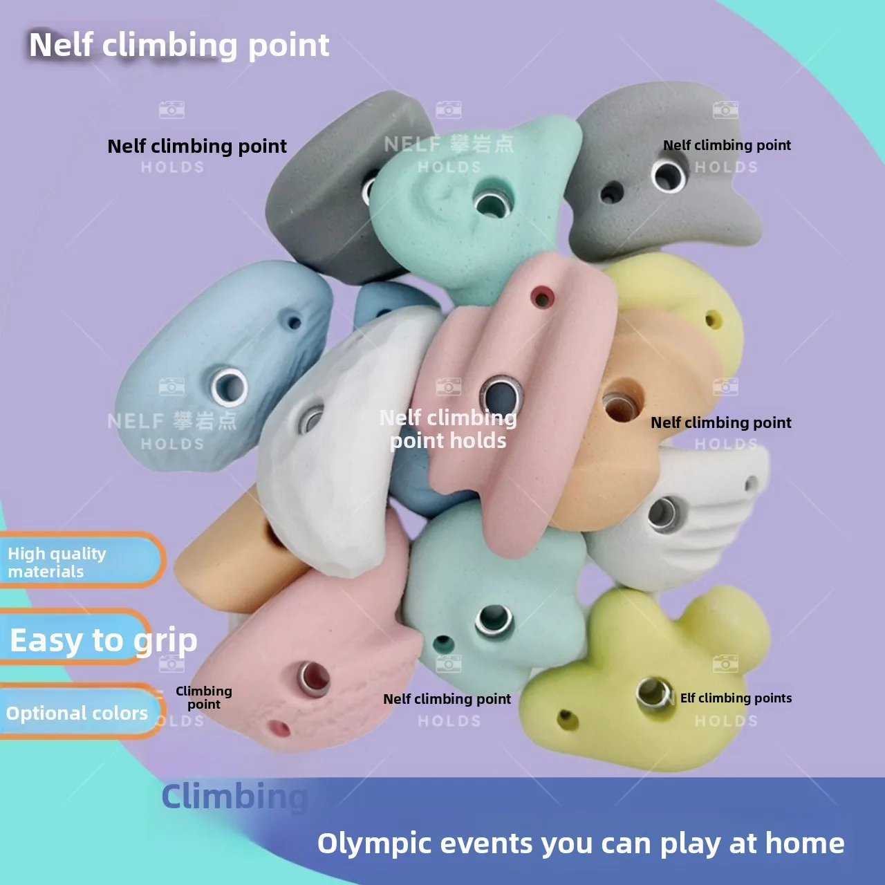 

Resin Climbing Holds Wall Grips Mounting Bolt Rock Climbing Modules Indoor Outdoor Handholds