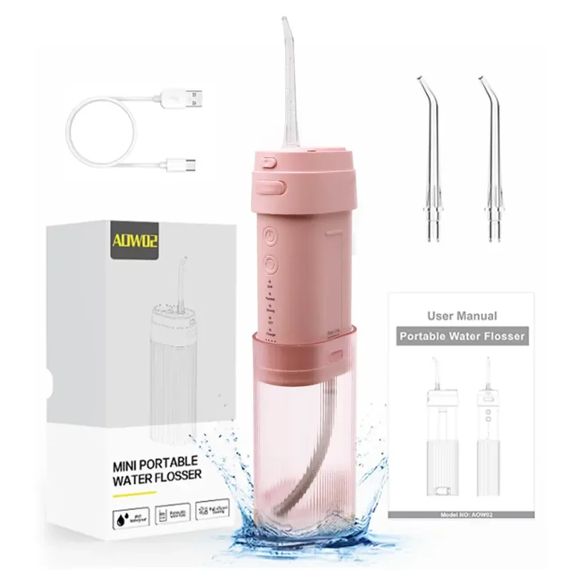 

【CHIMU HOME】 Portable Mini Cordless Electric Water Flosser UV Sterilized with 4 Working Modes for Oral Irrigator