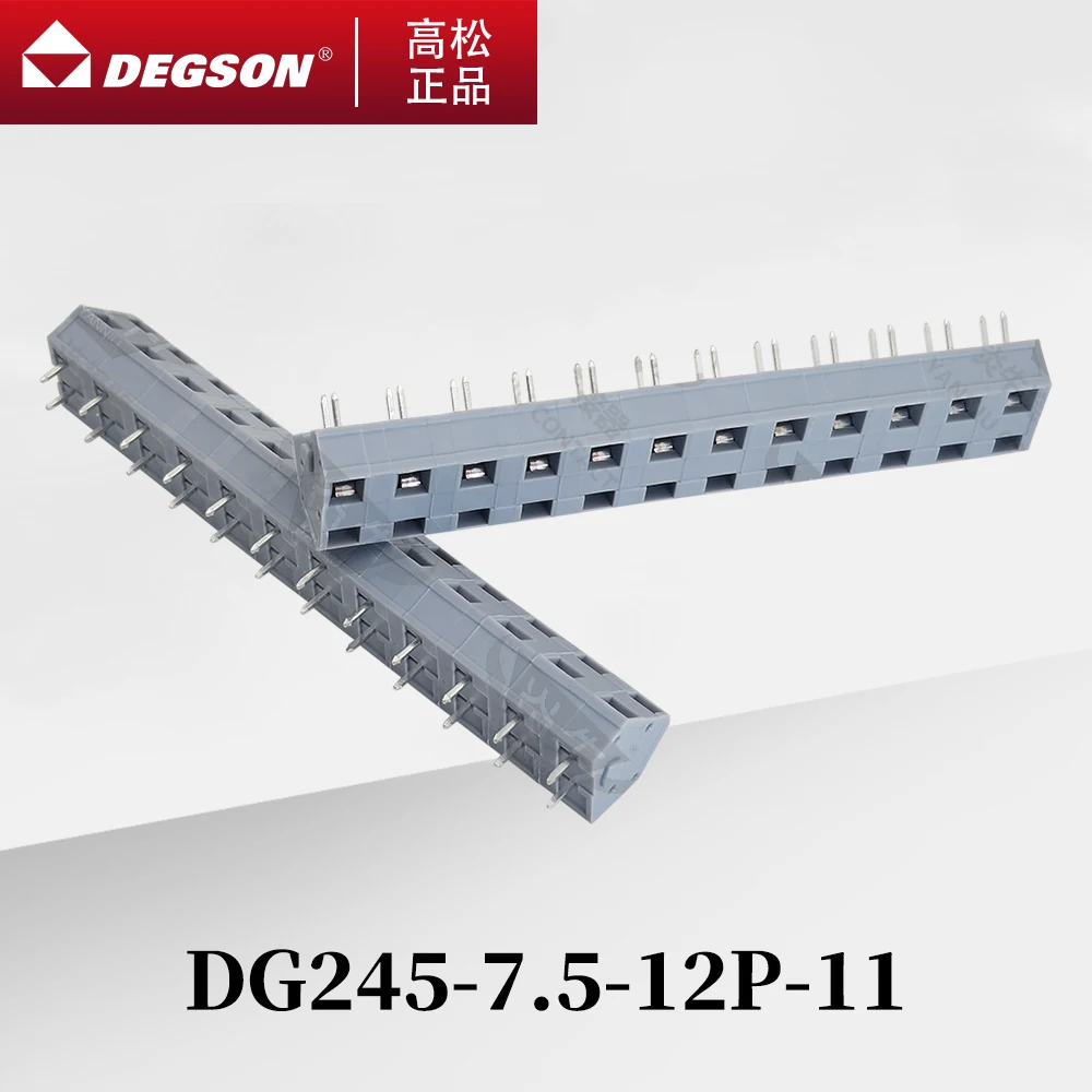 10Pcs DEGSON DG245-7.5-7.62 Spring PCB terminal blocks Phoenix Contact ZFKDS1.5C KF245 7.5mm 7.62mm 2PIN-12PIN 750V