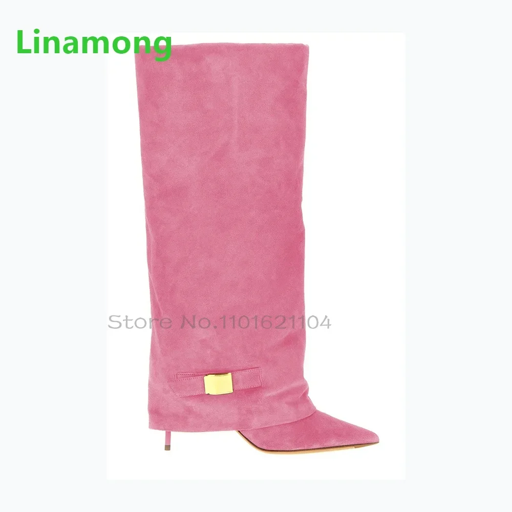 Pointed Toe Thin High Heel Boots For Female Women 2025 New Shark Boots Metal Buckle Design Fashion Sexy Elegant Winter Shoes