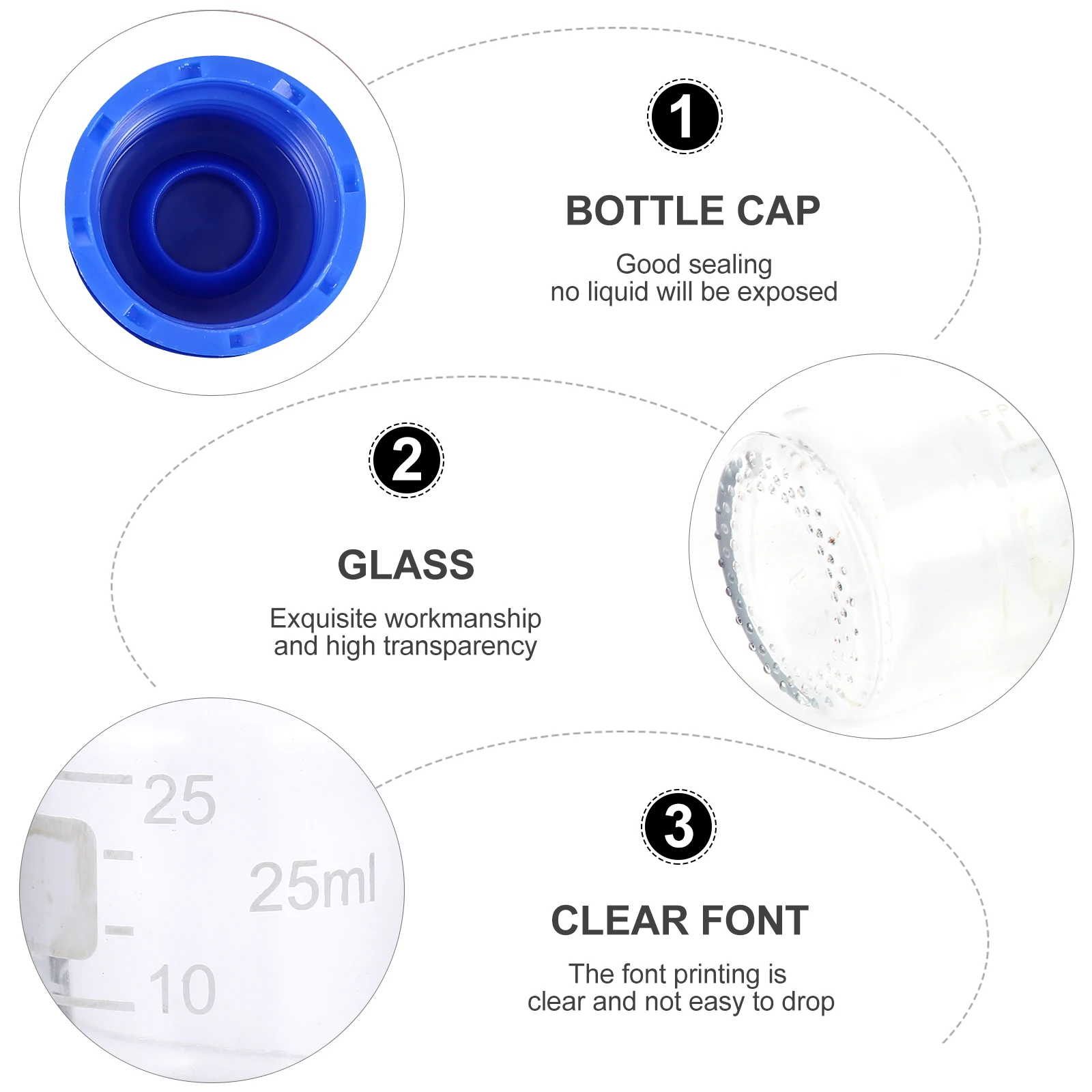 

Science Reagent Container Sealing Bottle Glass Bottle Reagent Storage Bottle Laboratory Accessories