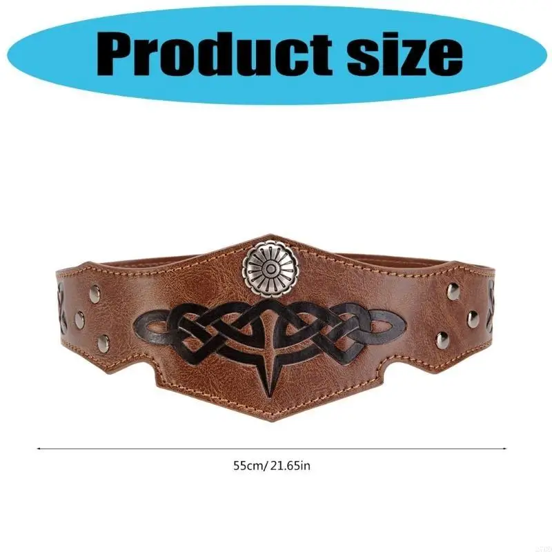 270d medieval relevo couro bandana masculino medieval couro headpiece medieval outfit acessórios para halloween cosplay