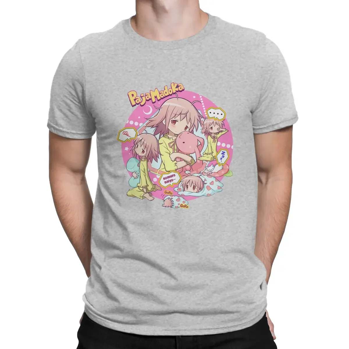 Men T-Shirt Girl Moment Classic Casual 100% Cotton Tees Short Sleeve Puella Magi Madoka Magica Anime T Shirt Crewneck Clothing