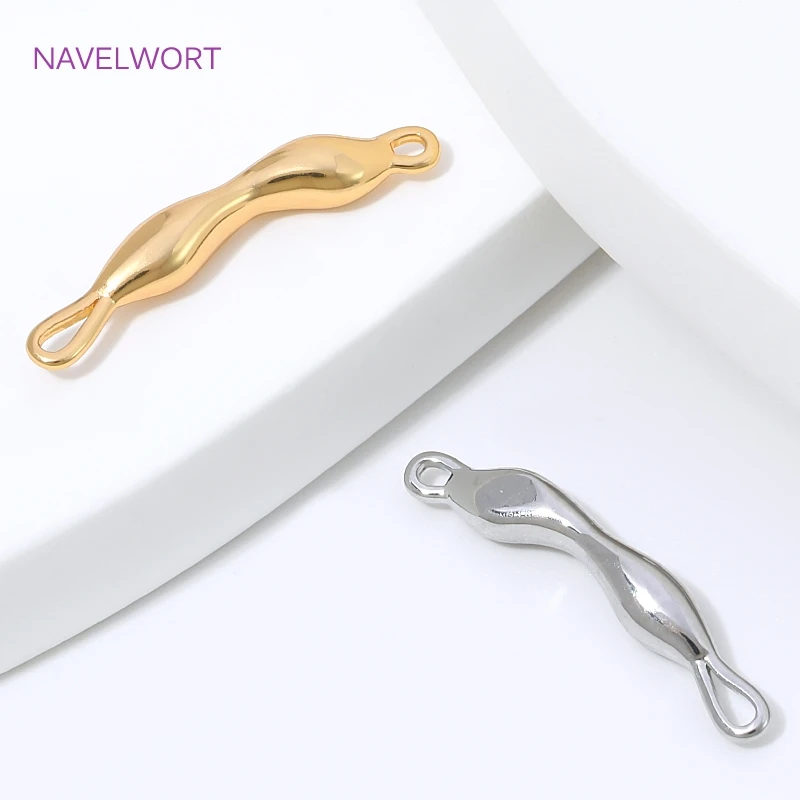 2/4/6Pcs 18K Gold Plated Irregular Bar Connectors For Jewelry Making,Charms Connector,DIY Bracelet Necklace Making Accessories image 4