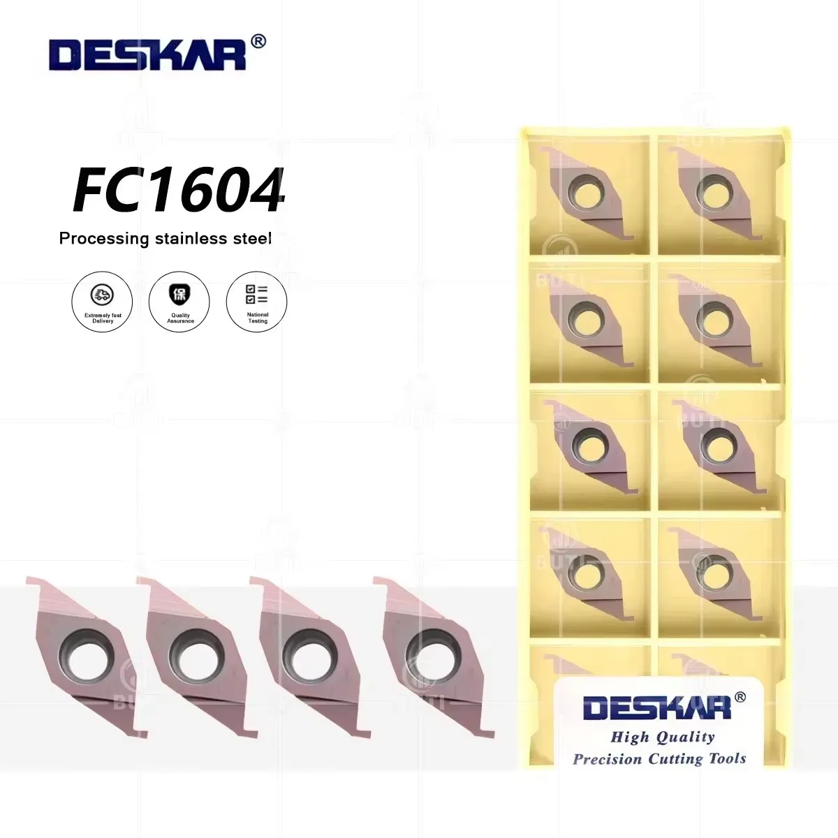 DESKAR End Face Groove Blade FC1604R100-1.0/150-1.5/200-2.0/250-2.5 LF6018 Numerical Control Lathe Stainless Steel ED Slot Blade