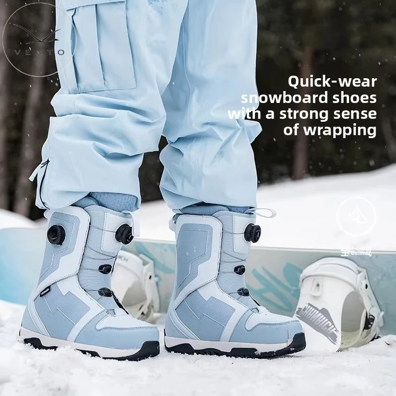 Premium Men's Freestyle Ski Boots Waterproof Durable Quick Entry Double Buckle for All Mountain Winter Performance
