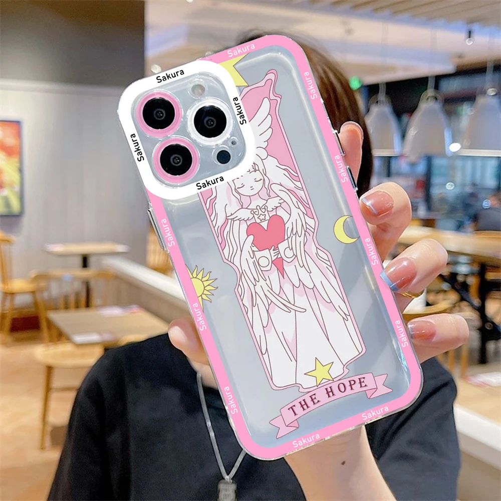 Anime Cardcaptor Sakura Phone Case For Samsung S24 S23 S22 S21 S20 S10 FE Note20 Note10 Plus Ultra Lite 5G Clear Soft TPU Cover