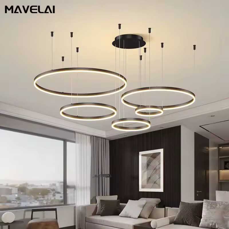 מנורת תקרה מודרנית בעיצוב LED, טבעת מעגלית, מנורת תקרה לסלון, חדר שינה, חדר אוכל, תאורה פנימית לבית, קישוט מנורת תקרה