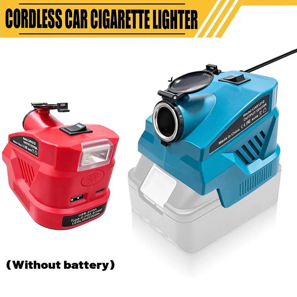 18V to 12V Step Down Converter For Makita\Dewalt\Milwaukee\Bosch 18V Battery Cigarette Lighter Power Supply Adapter For Car Frid