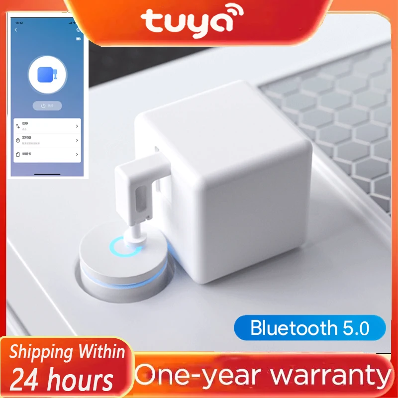 

Tuya Bluetooth Fingerbot Smart Fingerbot Button Pusher Arm Robot Switch Robot Work With Alexa Google Home Smart Life App ﻿
