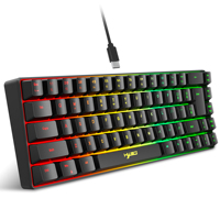 60% Gaming Keyboard,RGB Backlit Ultra Compact Mini 68 Key Wired Keyboard,Anti-Ghosting Keys, for Windows Laptops and PC Keyboard