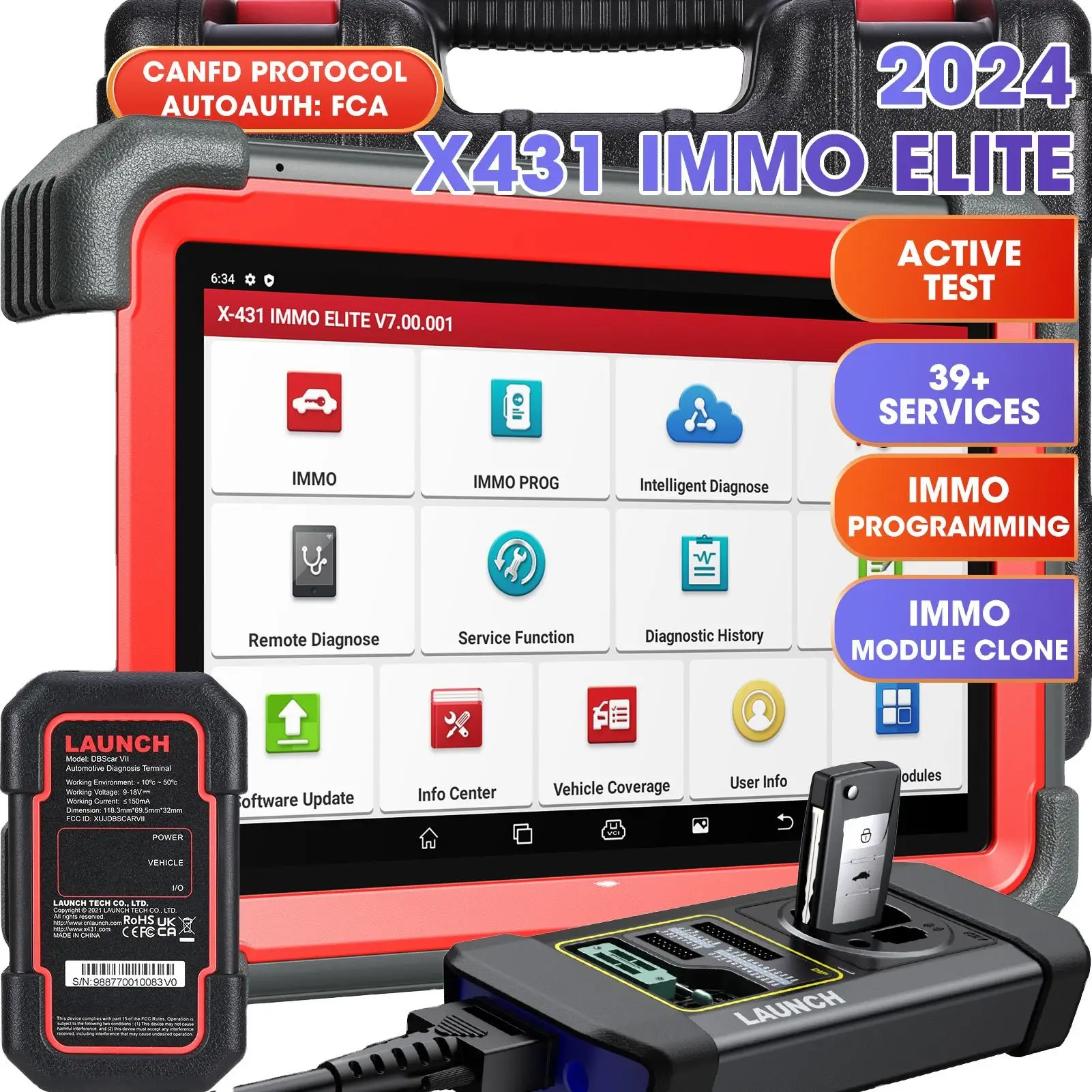 2024 launch x431 immo elite x 431 immo program obd2 obd 2 keys chip coding programmer scanner car key programming machine tool