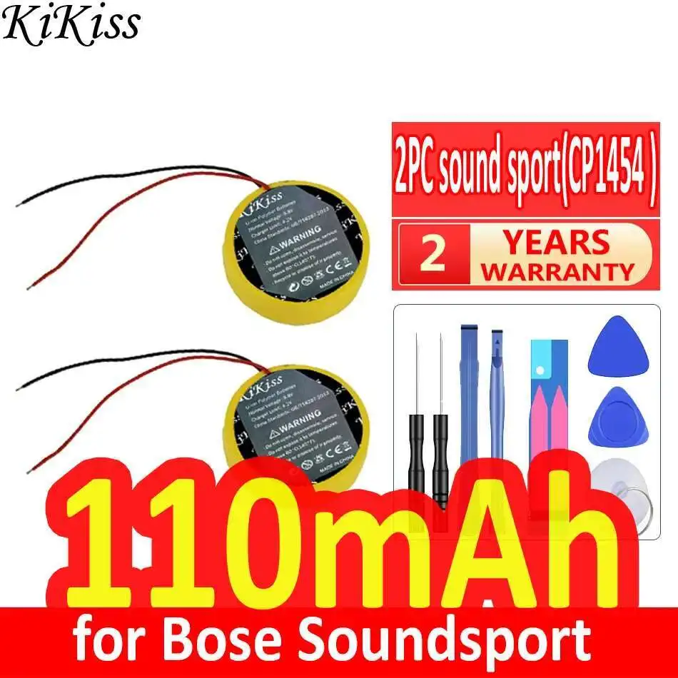 

Беспроводные Bluetooth-наушники с аккумулятором 2 шт. Sound Sport CP1454 110 мАч для Bose Soundsport Бесплатная гарнитура