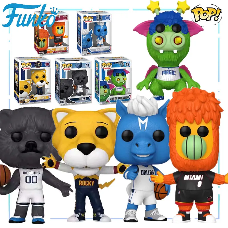 

Funko POP оригинальный баскетбольный талисман команды НБА GRIZZ ROCKY CHAMP BURNIE, экшн-фигурки, игрушки для мальчиков и девочек, детский подарок