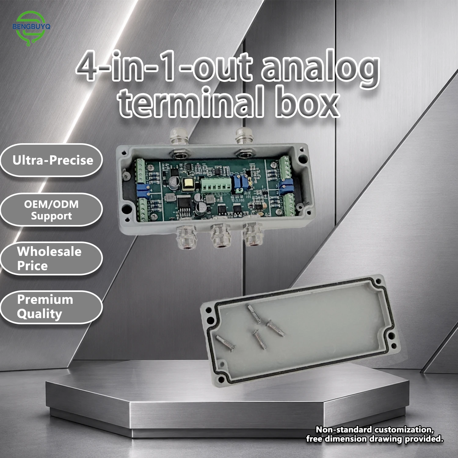 Industrial Load Cell Signal Amplifier 4 Channels 4-20mA 0-10V 0-5V Converter High Precision Weighing Transmitter Aluminum Box