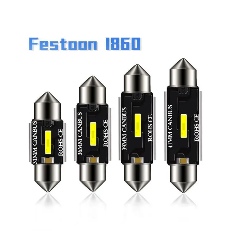 1/3/5PCS New Festoon CSP LED Bulbs 31mm 36mm 39mm 41mm C5W C10W Super Bright Car Dome Light Canbus No Error Auto Interior